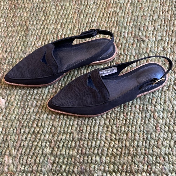 Sperry Saybrook Slingback Suede Leather Black Size 6.5 NWOB - Picture 2 of 9